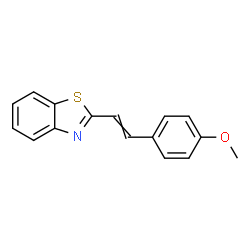 ChemSpider 2D Image | 2-[2-(4-Methoxyphenyl)vinyl]-1,3-benzothiazole | C16H13NOS