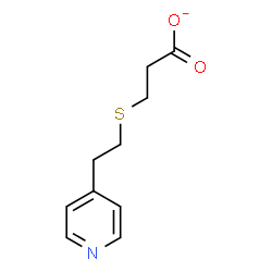 ChemSpider 2D Image | 3-{[2-(4-Pyridinyl)ethyl]sulfanyl}propanoate | C10H12NO2S