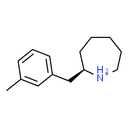ChemSpider 2D Image | (2R)-2-(3-Methylbenzyl)azepanium | C14H22N