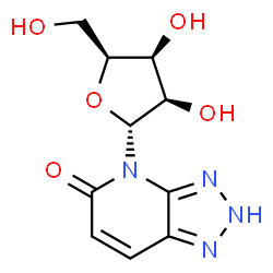 ChemSpider 2D Image | 4-(alpha-L-Lyxofuranosyl)-2,4-dihydro-5H-[1,2,3]triazolo[4,5-b]pyridin-5-one | C10H12N4O5