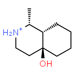 ChemSpider 2D Image | (1R,4aS,8aS)-4a-Hydroxy-1-methyldecahydroisoquinolinium | C10H20NO