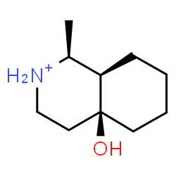 ChemSpider 2D Image | (1S,4aS,8aR)-4a-Hydroxy-1-methyldecahydroisoquinolinium | C10H20NO