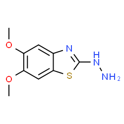 ChemSpider 2D Image | 2-Hydrazino-5,6-dimethoxy-1,3-benzothiazole | C9H11N3O2S
