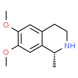 ChemSpider 2D Image | (1R)-6,7-Dimethoxy-1-methyl-1,2,3,4-tetrahydroisoquinoline | C12H17NO2
