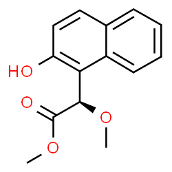 ChemSpider 2D Image | Methyl (2R)-(2-hydroxy-1-naphthyl)(methoxy)acetate | C14H14O4
