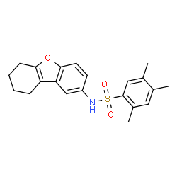 ChemSpider 2D Image | 2,4,5-Trimethyl-N-(6,7,8,9-tetrahydrodibenzo[b,d]furan-2-yl)benzenesulfonamide | C21H23NO3S