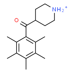 ChemSpider 2D Image | 4-(Pentamethylbenzoyl)piperidinium | C17H26NO