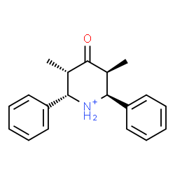 ChemSpider 2D Image | (2S,3S,5S,6S)-3,5-Dimethyl-4-oxo-2,6-diphenylpiperidinium | C19H22NO