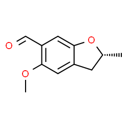 ChemSpider 2D Image | (2R)-5-Methoxy-2-methyl-2,3-dihydro-1-benzofuran-6-carbaldehyde | C11H12O3