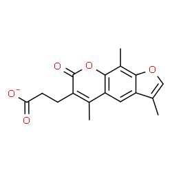 ChemSpider 2D Image | 3-(3,5,9-Trimethyl-7-oxo-7H-furo[3,2-g]chromen-6-yl)propanoate | C17H15O5