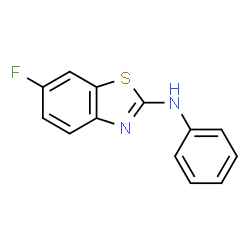 ChemSpider 2D Image | 6-Fluoro-N-phenyl-1,3-benzothiazol-2-amine | C13H9FN2S