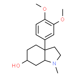 ChemSpider 2D Image | 3a-(3,4-Dimethoxyphenyl)-1-methyloctahydro-1H-indol-6-ol | C17H25NO3