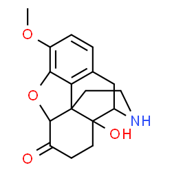 ChemSpider 2D Image | 14-Hydroxy-3-methoxy-4,5-epoxymorphinan-6-one | C17H19NO4