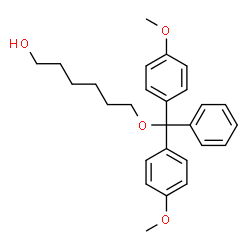 ChemSpider 2D Image | 6-[Bis(4-methoxyphenyl)phenylmethoxy]-1-hexanol | C27H32O4