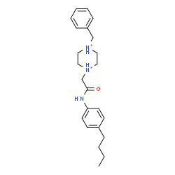 ChemSpider 2D Image | 1-Benzyl-4-{2-[(4-butylphenyl)amino]-2-oxoethyl}piperazinediium | C23H33N3O
