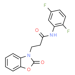 ChemSpider 2D Image | N-(2,5-Difluorophenyl)-3-(2-oxo-1,3-benzoxazol-3(2H)-yl)propanamide | C16H12F2N2O3