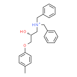 ChemSpider 2D Image | (2R)-N,N-Dibenzyl-2-hydroxy-3-(4-methylphenoxy)-1-propanaminium | C24H28NO2