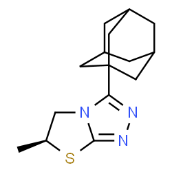 ChemSpider 2D Image | (6S)-3-(Adamantan-1-yl)-6-methyl-5,6-dihydro[1,3]thiazolo[2,3-c][1,2,4]triazole | C15H21N3S