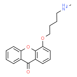 ChemSpider 2D Image | N-Methyl-4-[(9-oxo-9H-xanthen-4-yl)oxy]-1-butanaminium | C18H20NO3