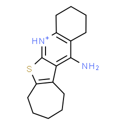 ChemSpider 2D Image | 12-Amino-2,3,4,7,8,9,10,11-octahydro-1H-cyclohepta[4,5]thieno[2,3-b]quinolin-5-ium | C16H21N2S