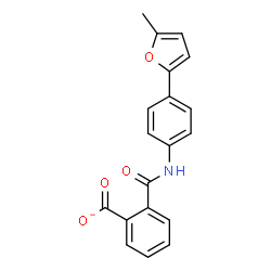 ChemSpider 2D Image | 2-{[4-(5-Methyl-2-furyl)phenyl]carbamoyl}benzoate | C19H14NO4