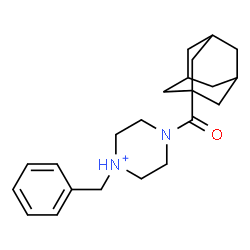 ChemSpider 2D Image | 4-(Adamantan-1-ylcarbonyl)-1-benzylpiperazin-1-ium | C22H31N2O