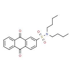 ChemSpider 2D Image | N,N-Dibutyl-9,10-dioxo-9,10-dihydro-2-anthracenesulfonamide | C22H25NO4S