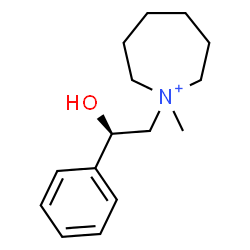 ChemSpider 2D Image | 1-[(2R)-2-Hydroxy-2-phenylethyl]-1-methylazepanium | C15H24NO