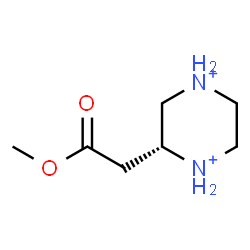 ChemSpider 2D Image | (2R)-2-(2-Methoxy-2-oxoethyl)piperazinediium | C7H16N2O2