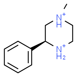 ChemSpider 2D Image | (3S)-1-Methyl-3-phenylpiperazinediium | C11H18N2