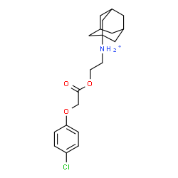 ChemSpider 2D Image | N-{2-[2-(4-Chlorophenoxy)acetoxy]ethyl}-1-adamantanaminium | C20H27ClNO3