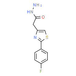 ChemSpider 2D Image | 2-[2-(4-Fluorophenyl)-1,3-thiazol-4-yl]acetohydrazide | C11H10FN3OS
