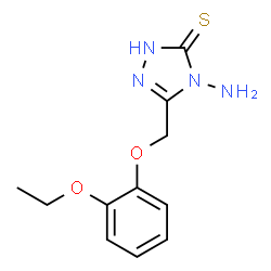 ChemSpider 2D Image | 4-amino-5-[(2-ethoxyphenoxy)methyl]-4H-1,2,4-triazole-3-thiol | C11H14N4O2S