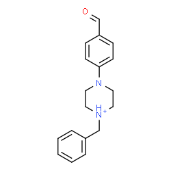 ChemSpider 2D Image | 1-Benzyl-4-(4-formylphenyl)piperazin-1-ium | C18H21N2O