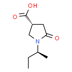 ChemSpider 2D Image | (3R)-1-[(2S)-2-Butanyl]-5-oxo-3-pyrrolidinecarboxylic acid | C9H15NO3