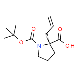 ChemSpider 2D Image | Boc-alpha-allyl-D-proline | C13H21NO4