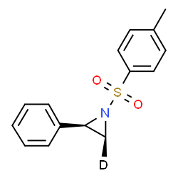 ChemSpider 2D Image | (2R,3S)-1-[(4-Methylphenyl)sulfonyl]-2-phenyl(3-~2~H_1_)aziridine | C15H14DNO2S