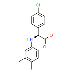 ChemSpider 2D Image | (2S)-(4-Chlorophenyl)[(3,4-dimethylphenyl)amino]acetate | C16H15ClNO2