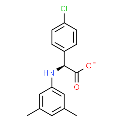 ChemSpider 2D Image | (2S)-(4-Chlorophenyl)[(3,5-dimethylphenyl)amino]acetate | C16H15ClNO2