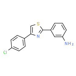 ChemSpider 2D Image | 3-[4-(4-Chlorophenyl)-1,3-thiazol-2-yl]aniline | C15H11ClN2S