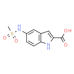 ChemSpider 2D Image | 5-METHYLSULFONAMIDO-INDOLE-2-CARBOXYLIC ACID | C10H10N2O4S