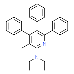 ChemSpider 2D Image | N,N-Diethyl-3-methyl-4,5,6-triphenyl-2-pyridinamine | C28H28N2