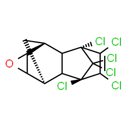 ChemSpider 2D Image | (1R,3R,6R,8S)-3,4,5,6,13,13-Hexachloro-10-oxapentacyclo[6.3.1.1~3,6~.0~2,7~.0~9,11~]tridec-4-ene | C12H8Cl6O