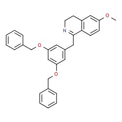 ChemSpider 2D Image | 1-[3,5-Bis(benzyloxy)benzyl]-6-methoxy-3,4-dihydroisoquinoline | C31H29NO3