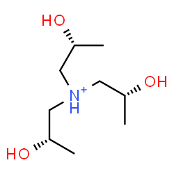 ChemSpider 2D Image | (2S)-2-Hydroxy-N,N-bis[(2R)-2-hydroxypropyl]-1-propanaminium | C9H22NO3