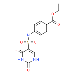 ChemSpider 2D Image | Ethyl 4-{[(2,4-dioxo-1,2,3,4-tetrahydro-5-pyrimidinyl)sulfonyl]amino}benzoate | C13H13N3O6S