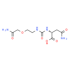 ChemSpider 2D Image | N~2~-{[2-(2-Amino-2-oxoethoxy)ethyl]carbamoyl}-D-asparagine | C9H16N4O6
