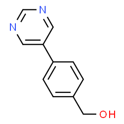 ChemSpider 2D Image | (4-pyrimidin-5-ylphenyl)methanol | C11H10N2O