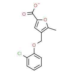 ChemSpider 2D Image | 4-[(2-Chlorophenoxy)methyl]-5-methyl-2-furoate | C13H10ClO4