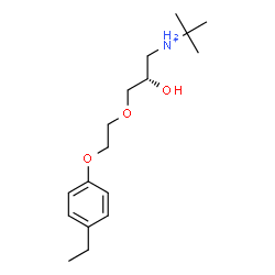 ChemSpider 2D Image | (2S)-3-[2-(4-Ethylphenoxy)ethoxy]-2-hydroxy-N-(2-methyl-2-propanyl)-1-propanaminium | C17H30NO3